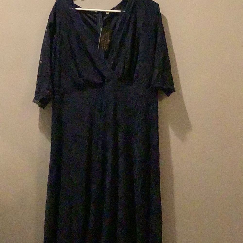 Pinup Couture Blue Wrap Pleated Sundress